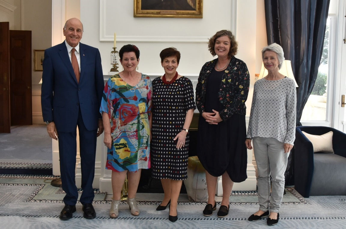 Juliet Gerrard with Prime Minister Jacinda Adern
